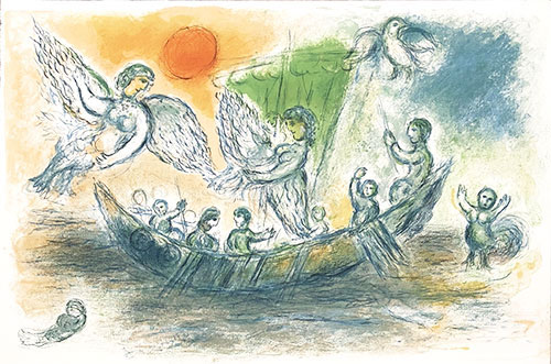 CHAGALL : chagall-sirenes-lithograph