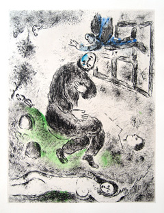CHAGALL : ange, etching