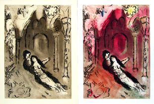 CHAGALL : grenade, etchings