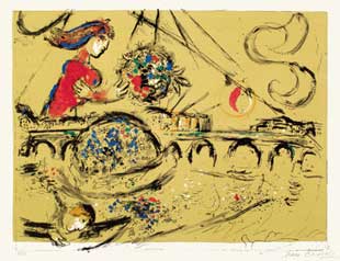 CHAGALL : chagall-ile-lithograph