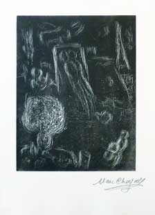 CHAGALL : chagall-atelier-linogravure