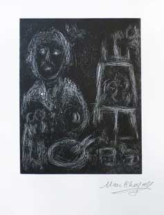 CHAGALL : chagall-peintre-linogravure