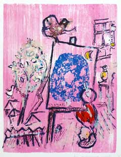 CHAGALL : woodcut-chagall