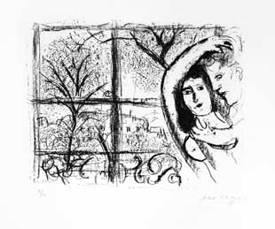 CHAGALL : chagall-couple-lithograph