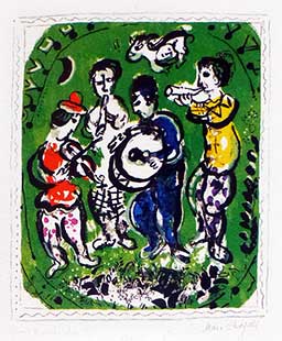 CHAGALL : chagall-musiciens-lithographie