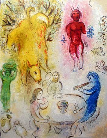 CHAGALL : chagall-pan-lithograph