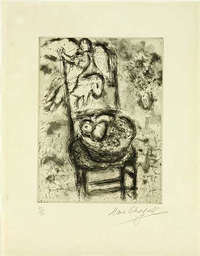 CHAGALL : chagall-corbeille-etching