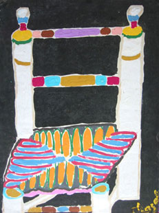 CHAZAL : chaise, gouache