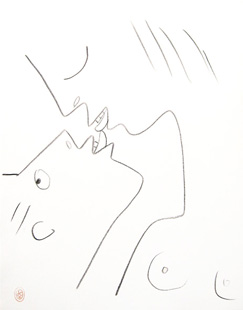 COCTEAU : kiss 3 drawing