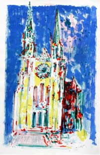 LORJOU : cathedral-lorjou-lithograph