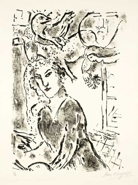 CHAGALL : autoportrait-chagall