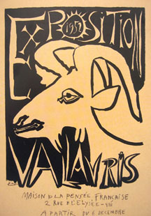 PICASSO : Expo Vallauris 52, affiche