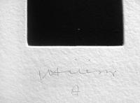 Detail of the signature of Chillida