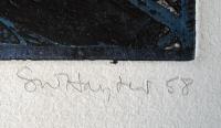 Signature de Hayter sous la gravure Vague
