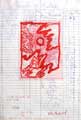 ALECHINSKY : tables reservees 3, gravure