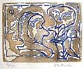 ALECHINSKY : dame de prusse, gravure