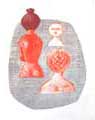 CAMPIGLI : Donne a Ischia, lithographie