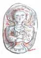 CAMPIGLI : Figura ovale, lithographie