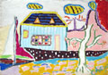 CHAZAL : paysage-gouache