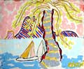 CHAZAL : paysage et  bateaux