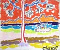 CHAZAL : paysage orange