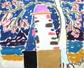 CHAZAL : chazal, phare gouache