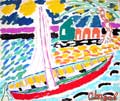 CHAZAL : bateau-chazal-gouache