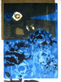 CLAVE : bleu et noir, print