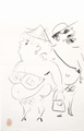 COCTEAU : plage dessin original