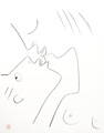COCTEAU : baiser3, dessin