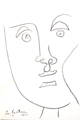 COCTEAU : face, dessin