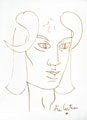 COCTEAU : composition3,  lithographie