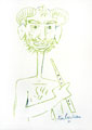 COCTEAU : composition4,  lithographie