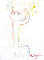 COCTEAU : composition6,  lithographie