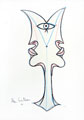 COCTEAU : composition9,  lithographie