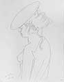 COCTEAU : cocteau-femme-lithographie