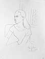 COCTEAU : cocteau-portrait lithographie