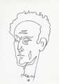 COCTEAU : Cocteau-autoportrait-dessin