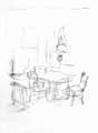 GIACOMETTI : Interieur, lithographie