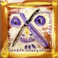 PICASSO : Visage aux traits en X, ceramique