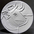 PICASSO : Tete de taureau, ceramique