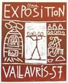 PICASSO : picasso vallauris 57 linoleum