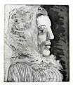 PICASSO : femme, gravure
