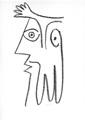 PICASSO : visage-lithographie