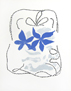 Georges Braque deux iris bleus second �tat