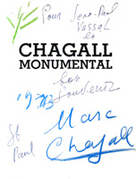 Dedication of Chagall in the book Chagall monumental