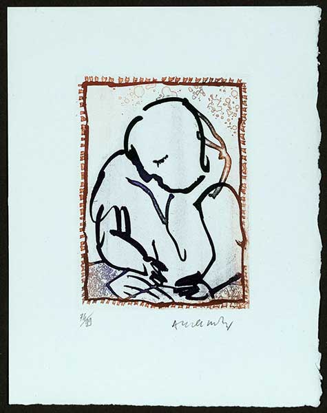 ALECHINSKY : Composition-etching-alechinsky