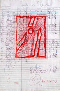 ALECHINSKY : Table reservee 2, gravure