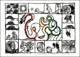 ALECHINSKY : alechinsky-serpent-lithograph