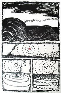 ALECHINSKY : alechinsky-volturno-lithographie